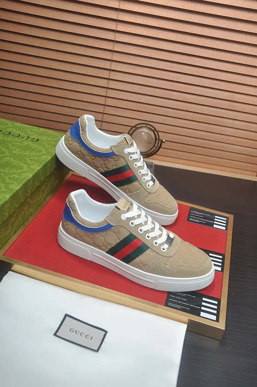 Men's men's shoes💰440💶[GUCCI] official website 1:1 men's sports shoes are now on the market. They are made of original fabric + water-dyed sheepskin lining, plus the official website original 1:1 comfortable outsole. Fashionable and versatile, super comfortable and breathable. Standard shoe size 38/45 (custom-made size 45 is non-refundable)